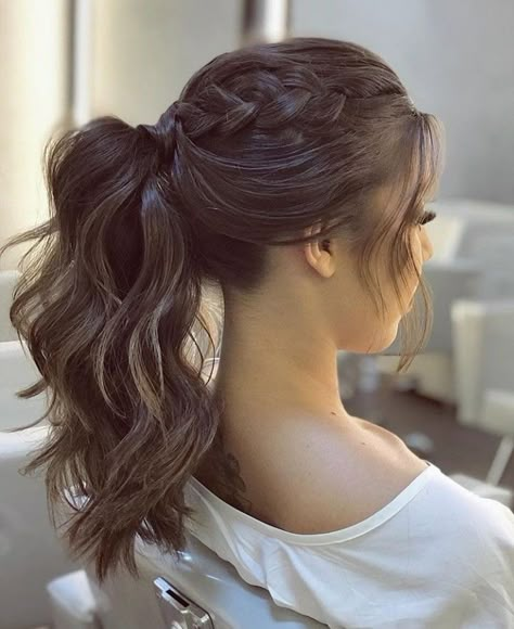 Bridesmaid Ponytail, Messy Ponytail Hairstyles, Wedding Ponytail Hairstyles, Bridal Ponytail, Wedding Ponytail, Stylish Ponytail, Pony Hairstyles, Guest Hair, Hairdo Wedding