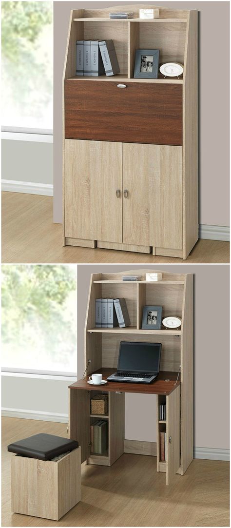 Convertible furniture: 10 ingenious solutions for small spaces - Living in a shoebox Convertible Desk, Convertible Furniture, Multipurpose Furniture, Small Apartment Design, Small Space Storage, Small Space Living Room, Folding Furniture, Small Space Diy, Multifunctional Furniture