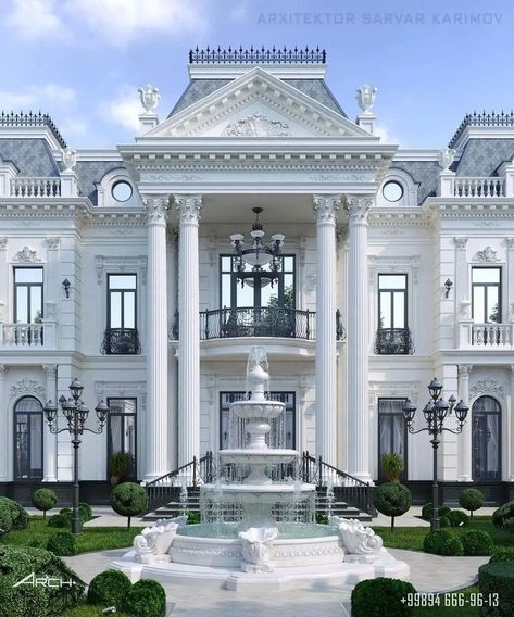 Classic House Exterior Luxury, Classic Drawing, Castle House Design, Architecture Styles, British Lifestyle, Home Idea, Luxury Exterior, Amazing Houses, House Outer Design