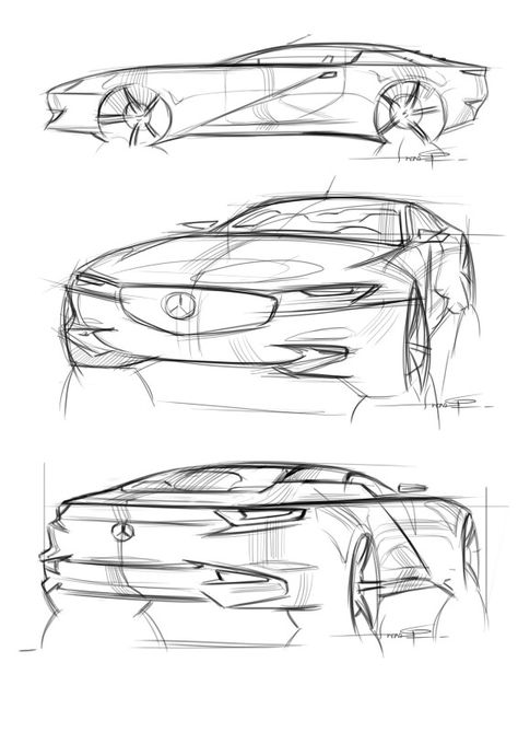 Automobile Design Sketches, Sports Car Sketch, Car Concept Sketch, Automotive Sketch, Sketch Cars, Vehicle Sketch, Car Sketching, Exterior Sketch, Product Sketch