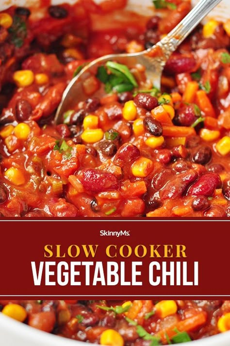 Slow Cooker Vegetable Chili Slow Cooker Meal Recipes, Vegetable Chili Recipe, Daniels Fast, Vegetable Chili, Slow Cooker Meal, Bland Diet, Veggie Chili, Daniel Fast Recipes, Chili Recipe Crockpot