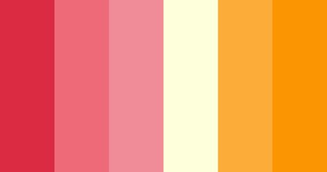 Pink Orange Color Palette, Orange And Pink Aesthetic, Pink And Orange Color Palette, Orange And Pink Wedding, Orange Color Scheme, Sunset Color Palette, Orange Color Palette, Yellow Palette, Pink Wedding Colors