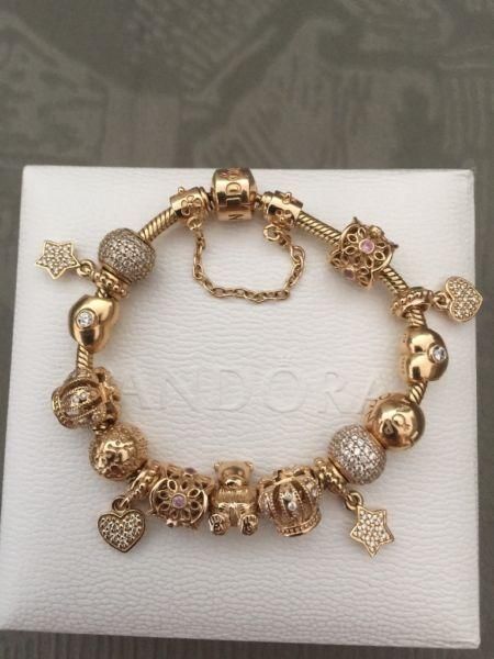 PANDORA Jewelry More than 60% off!Order Click The image To Choose. Charm Bracelet Gold Jewellery, Pandora Gold Bracelet Ideas, Good Pandora Bracelet, Pandora Jewelry Gold, Gold Bracelet Pandora, Gold Jewelry Pandora, Gold Charm Bracelet Pandora, Good Charm Bracelet, Pandora Gold Jewelry