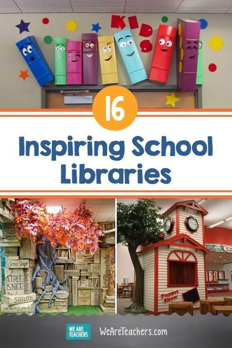 Unveiling Decor Ideas, School Library Themes, School Library Book Displays, School Library Bulletin Boards, Kindergarten Library, Preschool Library, Elementary Librarian, School Library Decor, School Library Design