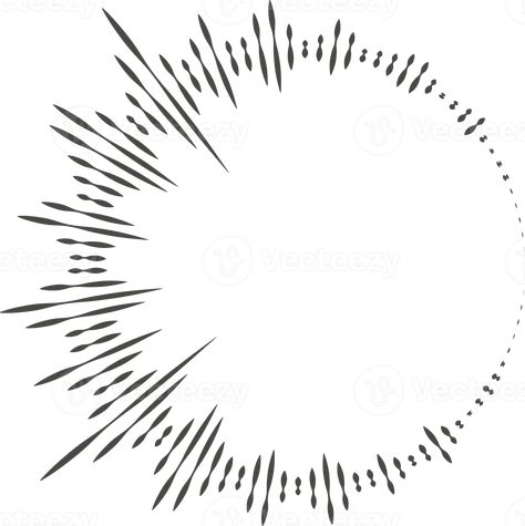 Circle audio wave. Circular music sound equalizer. Abstract radial radio and voice volume symbol Music Vibrations Sound Waves, Abstract Icon Design, Circle Design Pattern Graphics, Sound Graphic Design, Circle Audio, Sound Wave Tattoo, Waves Sketch, Sound Waves Design, Sound Logo