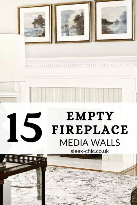 Searching for decor ideas to revamp your living room’s fireplace area? Discover ways to incorporate it into a media wall, adding both style and visual interest to your space. Empty Fireplace Ideas, Empty Fireplace, Fireplace Area, Dead Space, Living Room Lounge, Fireplace Ideas, Empty Spaces, Media Wall, Chic Interior