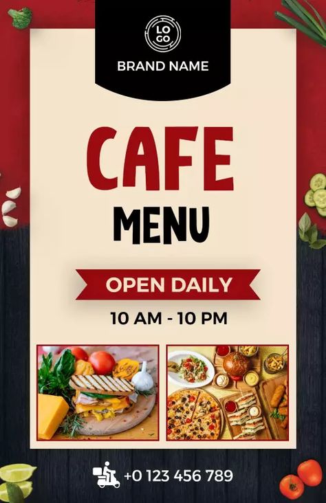 60+ Free Online Cafe Menu Templates - PhotoADKing Menu Maker, Cafe Menu Design, Cafe Menu, Menu Template, Menu Restaurant, Menu Design, Design Skills, Free Online, Cafe