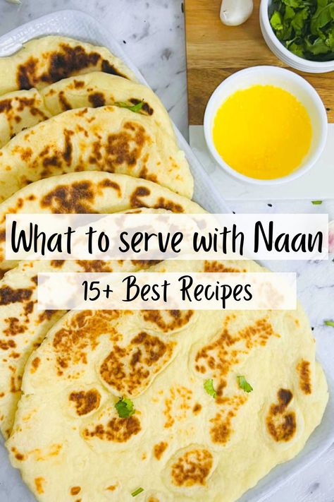 Naan Recipes Dinners, Naan Dinner Ideas, Flat Bread Dips, What To Eat With Naan Bread, Naan And Curry, Nana Bread, Dips And Spreads, Bread Toppings, Indian Flatbread