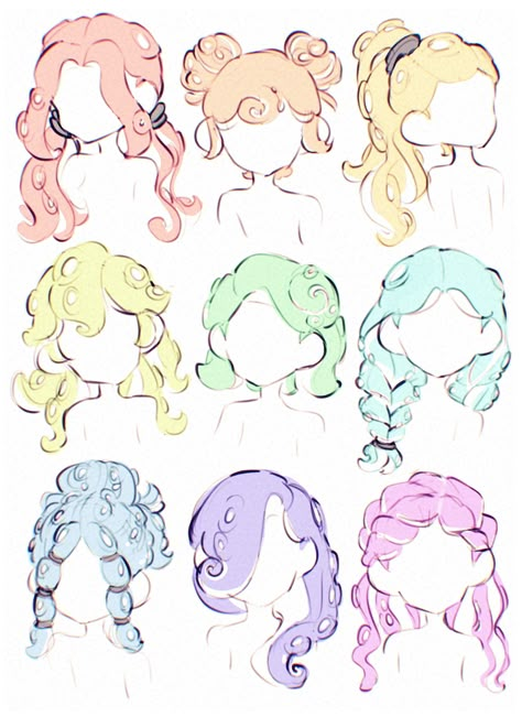 Hairstyle Ideas Art, Hairstyle Ideas Drawing, Hair References, Figure Drawing Reference, Hair Reference, Creative Drawing, Drawing Stuff, 영감을 주는 캐릭터, Art Tutorials Drawing