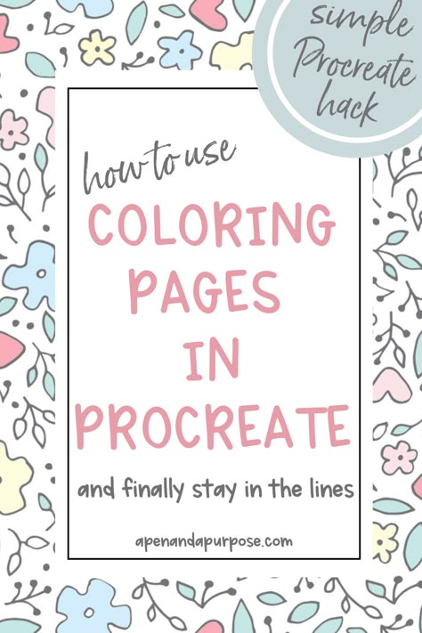 Color Pages For Procreate, How To Colour On Procreate, Coloring Page For Procreate, Coloring Pages Ipad, Colouring In Procreate, How To Make Coloring Pages On Procreate, Drawings For Procreate, Procreate Colouring Tutorial, How To Draw With Procreate