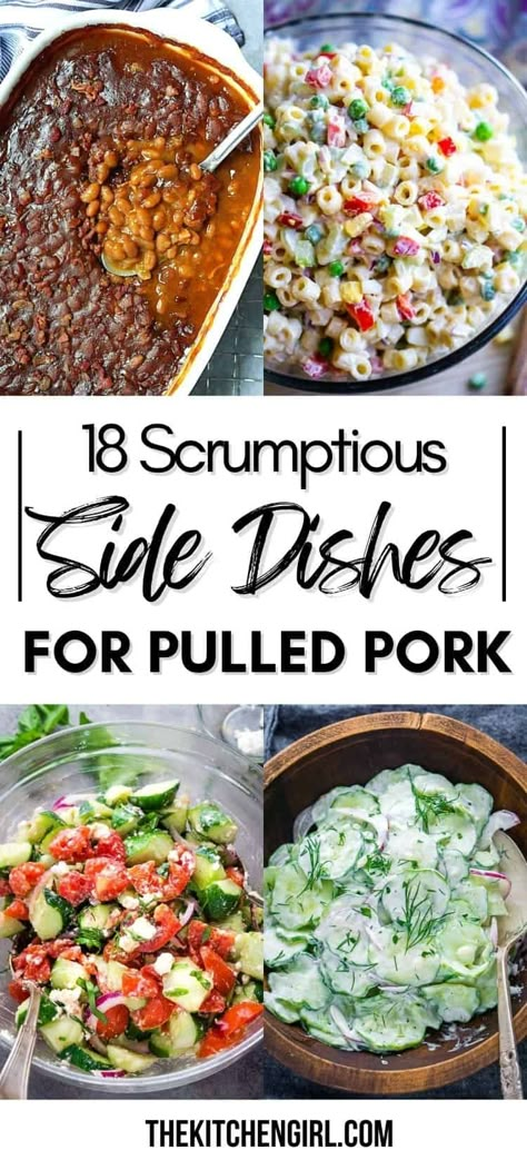 Side Dishes For Smoked Pork, Pulled Chicken Side Dishes, Winter Bbq Side Dishes, Pork Sliders Sides, What To Serve With Pulled Pork, Bar B Que Side Dishes, Sides With Pulled Pork, What Goes With Pulled Pork, Sides For Barbeque