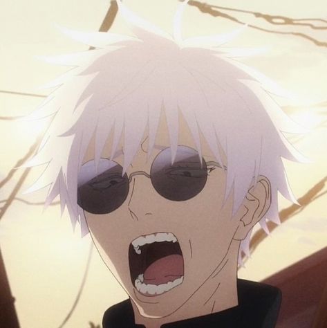 ep5 Go Jo, Gojo Saturo, Silly Faces, 背景 シンプル, Jujitsu Kaisen, Blue Eyed, Anime Meme, Meme Faces, Gojo Satoru