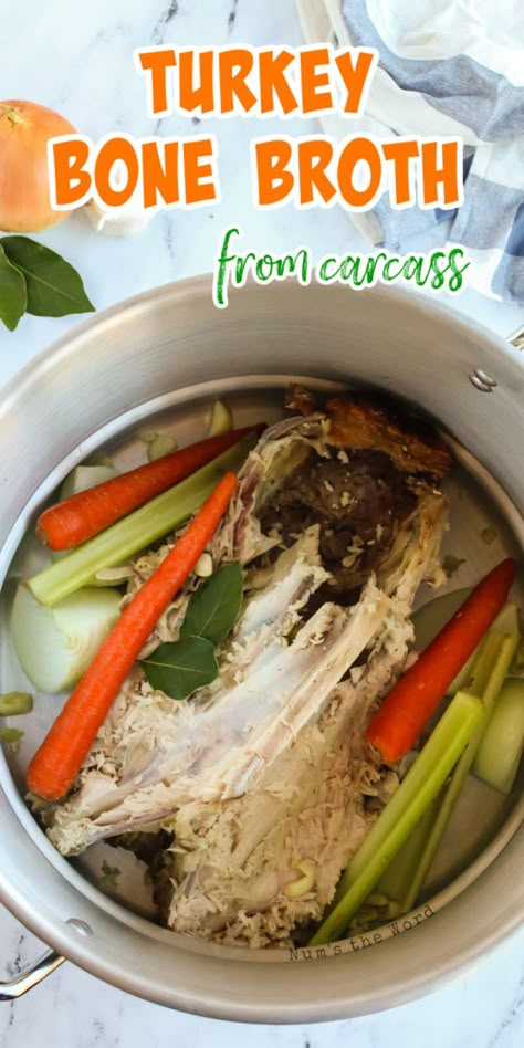 Turkey Stock Recipe, Turkey Bone Broth, Bone Broth Recipes, Turkey Soup Recipe, Homemade Bone Broth, Stock Recipes, How To Make Turkey, Turkey Broth, Bone Broth Recipe