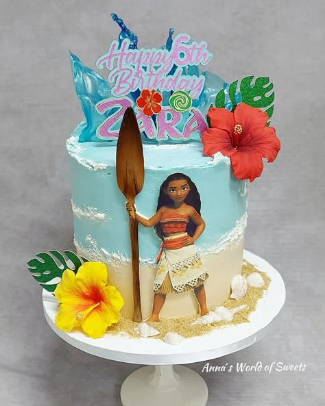 #cake #cakedecorating #cakeart #cakedecor #cakesdecor Moana Cake Ideas, Moana Cake Design, Moana Birthday Party Cake, Moana Birthday Cake, Moana Cake, Baby Moana, Oreo Buttercream, Happy 6th Birthday, Moana Birthday Party