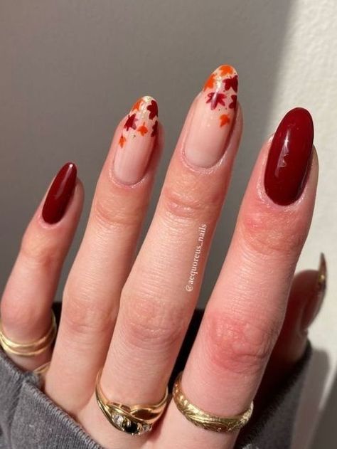 Kutek Disney, Nails For Fall, Thanksgiving Nail Designs, Simple Fall Nails, September Nails, November Nails, Fall Gel Nails, Cute Nails For Fall, October Nails