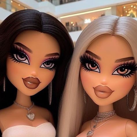 Bratz Bionda E Mora, Latina Bratz Doll, Bratz Duo, Bratz Matching Pfp, Bratz Friends, Bratz Collections, 2 Bratz, Pictures For Friends, Six Girl