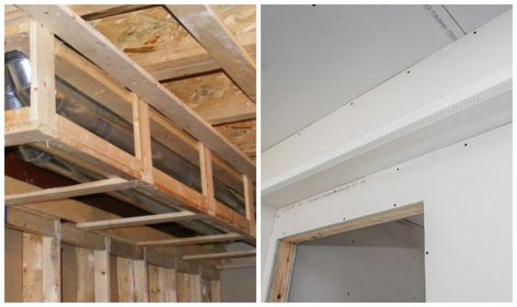 How to Frame Around Ductwork in 5 Easy Steps - Scott McGillivray Basement Framing, Framing A Basement, Framing Basement Walls, Bulkhead Ceiling, Hvac Ductwork, Basement Decoration, Basement Finish, Dream Basement, House Renos