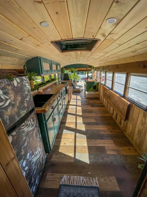 Bus Bar Ideas, Bus Transformation, Bus Restaurant, Skoolie Living, School Bus Tiny House, School Bus House, School Bus Camper, Converted School Bus, Airplane Hangar