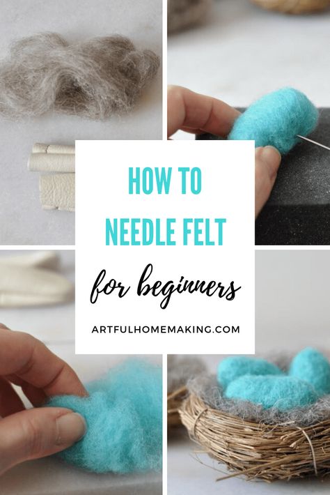 Needle Felt For Beginners, Felt For Beginners, Felting For Beginners, Felting Tutorial, Needle Felting Tutorial, Felted Acorns, Diy Wool, Needle Felting Diy, Felted Wool Crafts