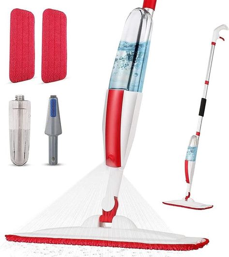 Amazon.com: Mops for Floor Cleaning Wet Spray Mop with 14 oz Refillable Bottle and 2 Washable Microfiber Pads Home or Commercial Use Dry Wet Flat Mop for Hardwood Laminate Wood Ceramic : Industrial & Scientific Spray Mop, Flat Mop, Mops And Brooms, Reusable Pad, Wood Ceramic, Dust Mop, Table Bed, Cleaning Mops, Microfiber Mops