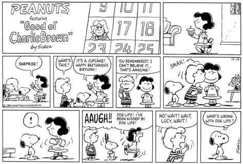 For December 16, 1984 Schroeder Peanuts, Schroeder And Lucy, Lucy And Schroeder, Peanuts Snoopy Comics, Charlie Brown Comics, Snoopy Comics, Lucy Van Pelt, Peanuts Comic Strip, Cartoon Ships