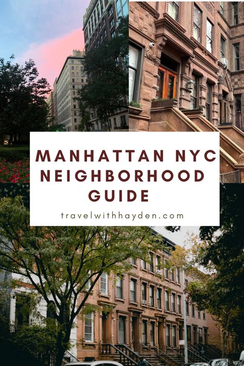 🏢Choosing where to stay in NYC can be a bit difficult because each area offers something different. Checkout this full guide to the best neighborhoods in NYC’s Manhattan and what each neighborhood has to offer! Nyc By Neighborhood, Nyc Neighborhood Guide, Where To Stay In Manhattan, Where To Stay In Nyc, New York History, Nyc Spots, Trip Fashion, Manhattan Neighborhoods, Greenwich Village Nyc