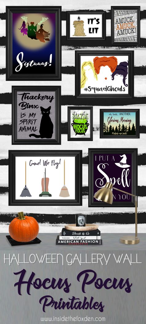 Free Hocus Pocus Printables | Halloween Gallery Wall Hocus Pocus Movie Night, Hocus Pocus Decorations, Halloween Gallery Wall, Hocus Pocus Movie, Halloween Door Decor, Best Halloween Movies, Hocus Pocus Party, Halloween Hocus Pocus, Hocus Pocus Halloween