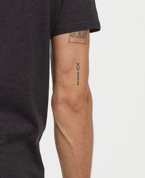 Pin by Drew on Татуировки | Tricep tattoos, Writing tattoos, Wrist tattoos for guys Minimal Bicep Tattoo Men, Tricep Men Tattoo, I Am > I Was Tattoos, Tatoos Minimaliste Men, Bicep Line Tattoo, Guys Tattoos Arm, Small Tattoo Placement Men, Men’s Tattoo Placement, Single Tattoos Men