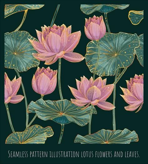 Lotus Drawing, Lotus Flower Art, Lotus Painting, Lotus Print, Lotus Art, Pichwai Paintings, Lotus Flowers, Arte Inspo, Indian Art Paintings