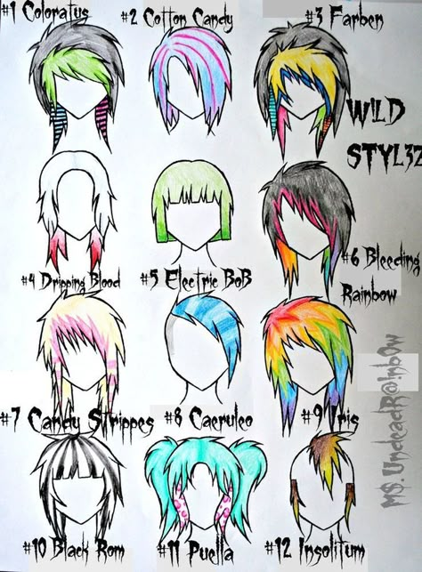 Emo Hairstyles Drawing, Scene Emo Art, Fete Emo, Emo Hairstyle, Emo Hairstyles, Hairstyles Drawing, Emo Scene Hair, Scene Girl, Scene Core