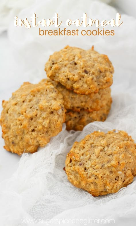 Instant Oatmeal Cookies, Instant Oatmeal Recipes, Instant Oatmeal Packets, What Is Healthy Food, Oatmeal Breakfast Cookies, Breakfast Cookie Recipe, Healthy Oatmeal Cookies, Healthy Diet Food, Healthy Food Habits