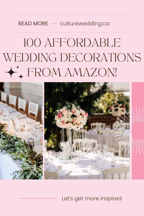 100 Best Wedding Decorations On Amazon For Budget Brides Temu Wedding Decor, Diy Wedding Decorations On A Budget, Amazon Wedding Decor, Disposable Wedding Plates, Affordable Wedding Decorations, Amazon Wedding, Free Wedding Planning Checklist, Fun Wedding Decor, Decorations On A Budget