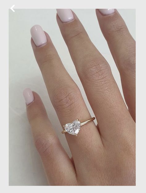 Gold Diamond Heart Ring, Gold Heart Ring With Diamond, Heart Shape Engagement Ring, Heart Rings Engagement, Engagement Rings Heart, Heart Shaped Engagement Ring, Heart Shaped Diamond Engagement Ring, Heart Diamond Engagement Ring, Heart Shaped Wedding Rings