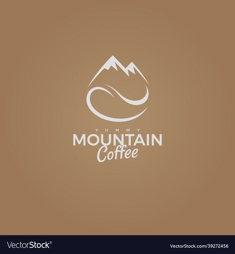 Mountain Coffee Logo, Earthy Logo Design, Mountain Cafe, Earthy Logos, Coffee Plan, Coffee Shop Names, Coffee Logo Design, Coffee Designs, Lounge Logo