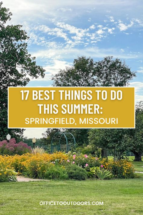 Springfield, MO is a great summer destination, filled with so many indoor and outdoor activities. From cave tours and botanical gardens to a giant aquarium and museums, you will not run out of this to do in this Missouri city.   summer travel | summer bucket list | outdoor adventures | summer road trips | midwest travel Giant Aquarium, Midwest Vacations, Summer Road Trips, Activities Outdoor, Fall Vacation, Fall Road Trip, City Summer, Cave Tours, Fall Vacations