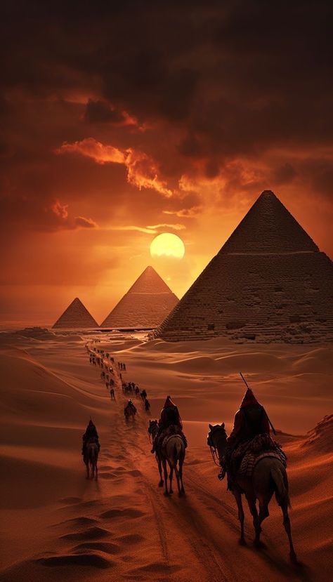 Ancient Egypt Aesthetic, Egypt Wallpaper, Starověký Egypt, Egypt Concept Art, Egypt Aesthetic, Kraf Kertas, Pyramids Egypt, Egyptian Pyramids, Egypt Art