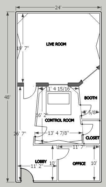 Home Music Studios, Music Studio Design, Music Studio Ideas, Recording Studio Ideas, Studio Floor Plans, Home Recording Studio Setup, Recording Studio Setup, Home Studio Ideas, Home Music Rooms