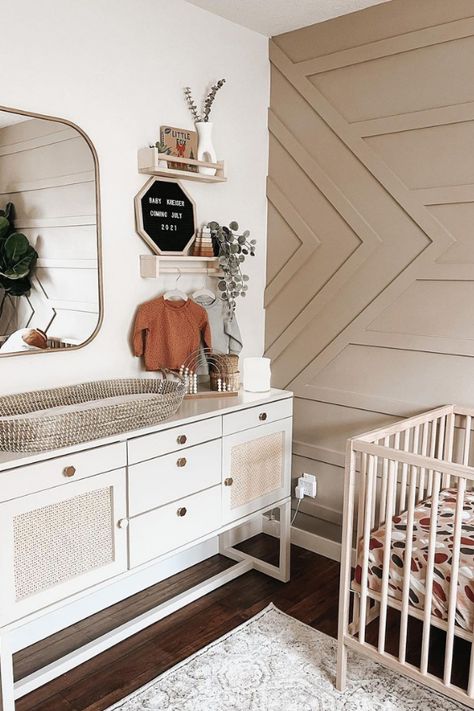 Nursery Paint Color, Taupe Nursery, Nursery Paint, Taupe Paint Colors, Nursery Paint Colors, Nursery Layout, Beige Nursery, Nursery Accents, Nursery Accent Wall