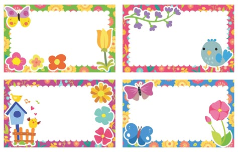 Spring Flower Name Tag Printable Spring Name Tags Free Printable, Spring Name Tags For Cubbies, Summer Cubby Tags Preschool, Spring Cubby Tags, Name Tags Printable Templates Free, Name Tag Templates Printable Labels Free, Spring Name Tags, Cubby Tags Preschool, Flower Name Tags