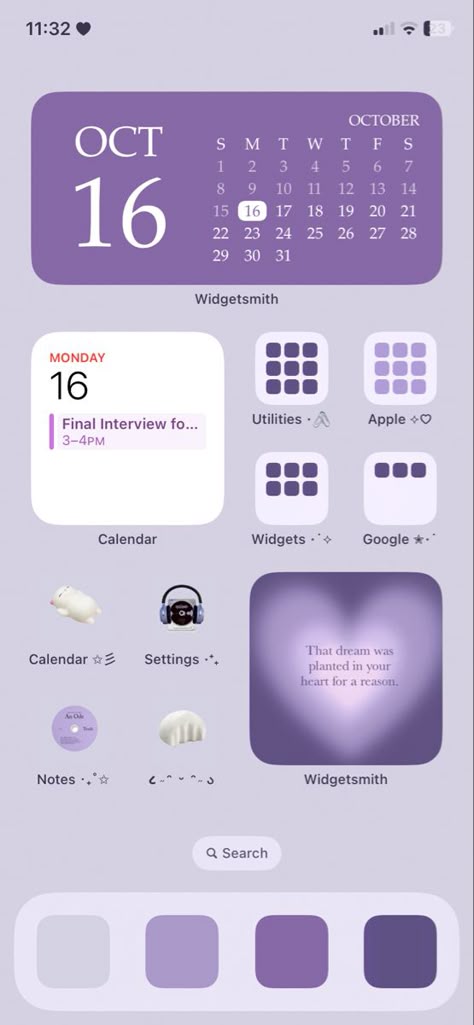 Purple iphone homescreen theme layout idea Widget Ideas Purple Aesthetic, Purple Widget Wallpaper, Purple Aesthetic Theme, Purple Wallpaper Iphone Home Screen, Aesthetic Purple Homescreen, Screen Wallpaper Purple, Purple Homescreen Aesthetic, Iphone Aesthetic Purple, Purple Home Screen Ideas