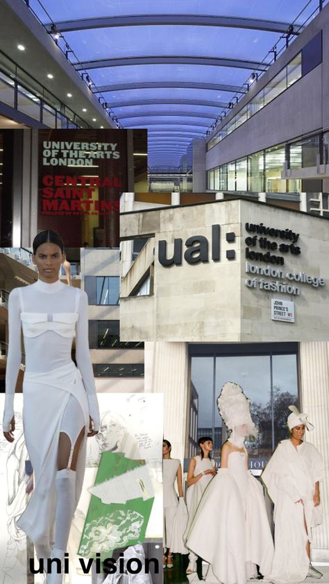 ual csm fashion school Ual London Aesthetic, Ual London College Of Fashion, Theme Rp Unfiltered Vintage, Fashion School Aesthetic, London Fashion School, Ual London, London School Of Fashion, Csm Fashion, University Motivation