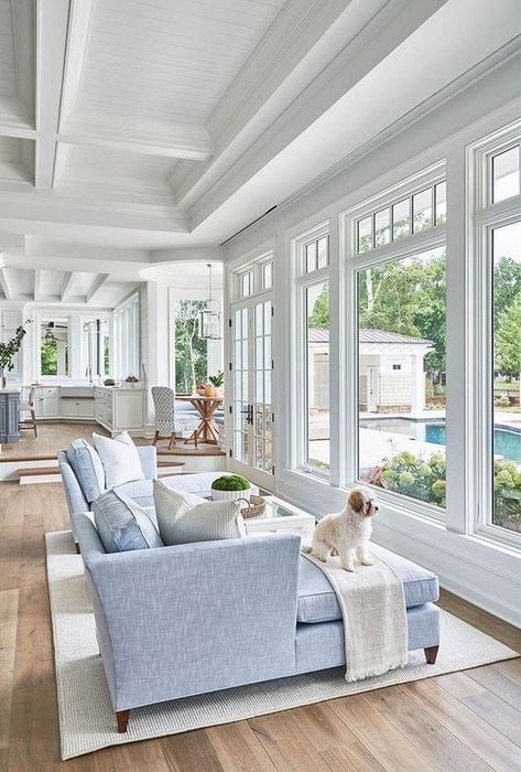 Beach House With Wrap Around Porch, Beach House Mansion, House With Wrap Around Porch, Brindleton Bay, Sunroom Windows, Hamptons Beach House, Hamptons Style Homes, Florida Beach House, South Carolina Homes