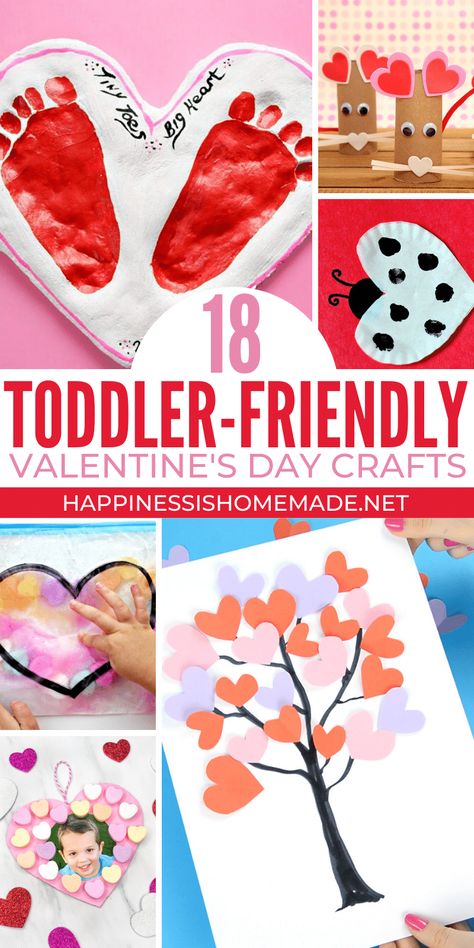 Valentine Crafts for Toddlers - Happiness is Homemade Toddler Crafts Valentines, Valentines Day Toddler Crafts, Toddler Crafts Valentines Day, Valentine Crafts For Toddlers, Toddler Valentine Gifts, Valentines Day Crafts For Preschoolers, Savannah Art, Preschool Valentine Crafts, Toddler Valentine Crafts