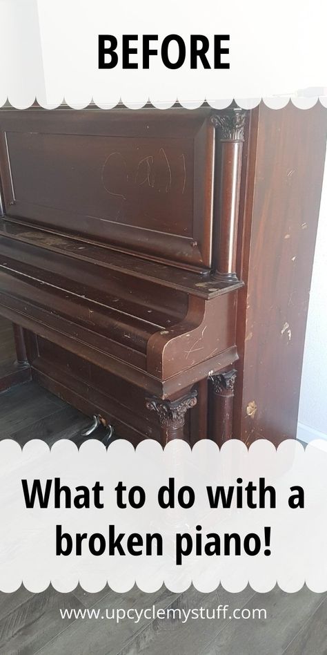 Piano Keys Repurposed, Refinish Piano, Diy Piano, Repurposed Piano, Home Piano, Make A Bar, Piano Crafts, Piano Pedals, Piano Desk