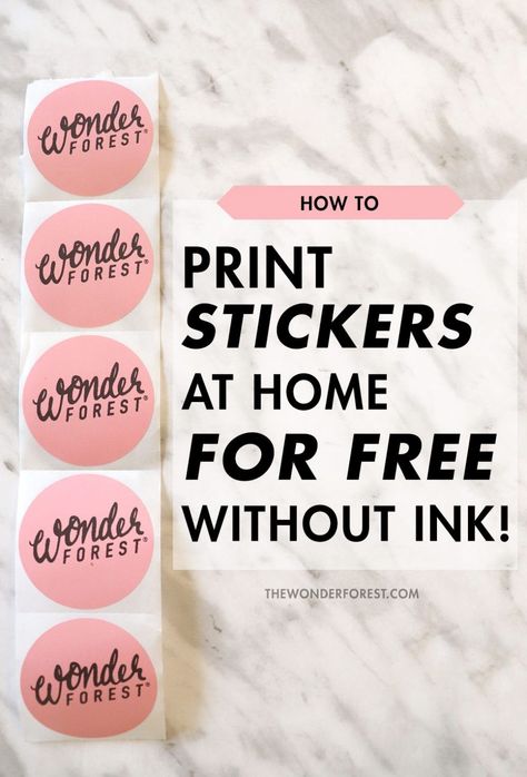 how to print stickers at home for free without ink! Label Maker For Small Business, Stickers At Home, Wonder Forest, Etsy Packaging, Shipping Label Printer, Sticker Business, Business Packaging Ideas, Business Labels, Sticker Printer