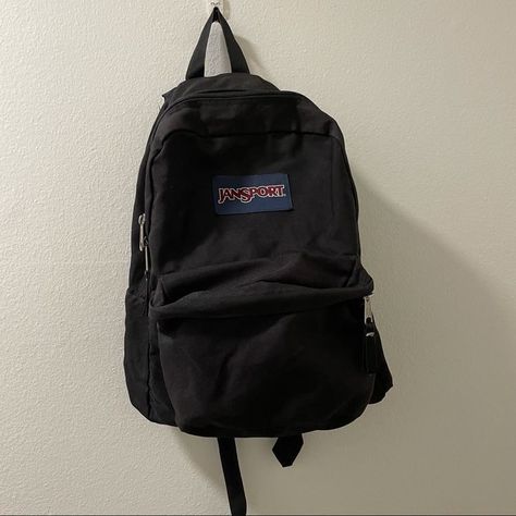 School Backpack Jansport, School Backpack Black, Black Jansport Backpacks, Black Jansport, Mochila Jansport, Black Backpack School, Mochila Nike, Black School Bags, High School Backpack