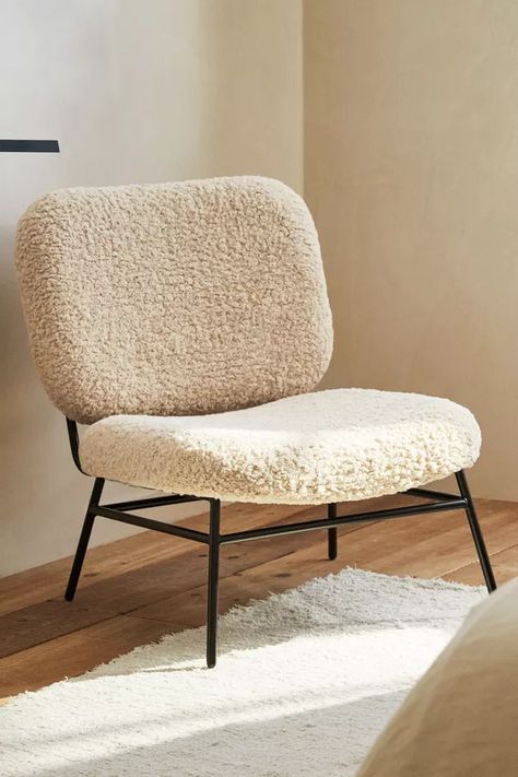 The 12 Best Dupes for CB2's Viral Boucle Chair Boho Accent Chair, Fluffy Chair, Small Chair For Bedroom, Armless Accent Chair, Accent Chair Bedroom, Chair Designs, New Bedroom, Small Chair, Home Office Chairs