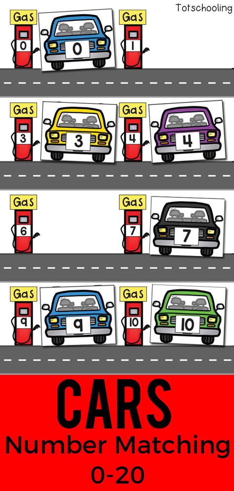 FREE printable Car theme number matching activity for preschoolers to learn their numbers and practice number recognition. Great for a transportation or math center for preschool or kindergarten. Matching Activity For Preschoolers, Printables Organizational, Transportation Preschool Activities, Transportation Theme Preschool, Preschool Transportation, Free Educational Printables, Transportation Unit, Transportation Activities, Activity For Preschoolers