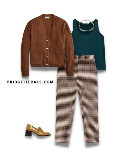 Orange Plaid Pants Outfit, Brown Gingham Pants Outfit, Beige Plaid Pants Outfit, Tan Plaid Pants Outfit, Tweed Pants Outfit Women, Plaid Pants Outfit Women, Tweed Pants Outfit, Brown Plaid Pants Outfit, Check Pants Outfit