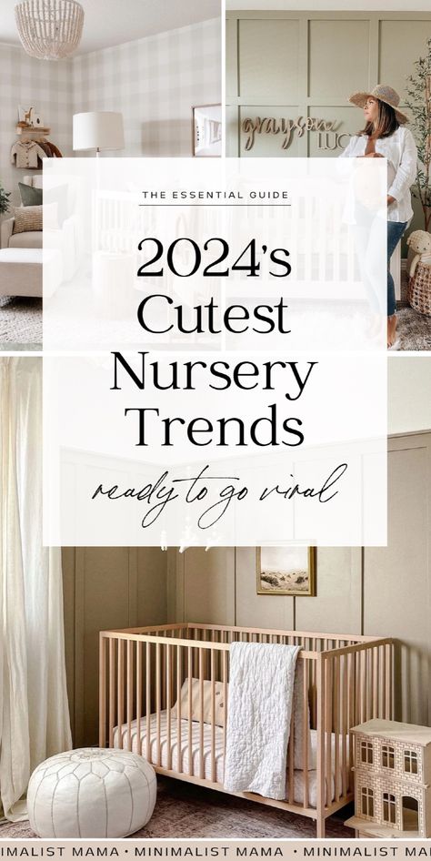 Looking for nursery ideas for your new baby room? I’m sharing the 20 best nursery décor trends for 2024! Whether you’re looking for nursery neutral décor, nursery design ideas, modern nursery room inspiration, I’m sharing the perfect nursery themes and baby room décor trends for 2024. Twin Nursery White Crib, Sage Walls Nursery, Ikea Sniglar Crib Nurseries, Lullaby Nursery Theme, White Accent Wall Nursery, Lamps In Nursery, Contrast Trim Nursery, Antique Modern Nursery, Gender Neutral Shared Nursery